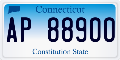 CT license plate AP88900