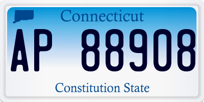 CT license plate AP88908