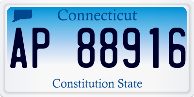 CT license plate AP88916