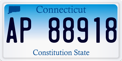 CT license plate AP88918