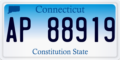 CT license plate AP88919