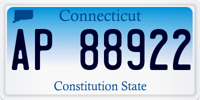 CT license plate AP88922