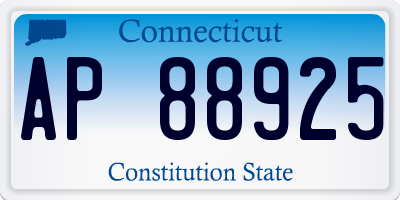 CT license plate AP88925