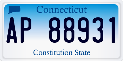 CT license plate AP88931