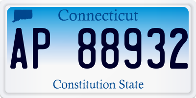 CT license plate AP88932