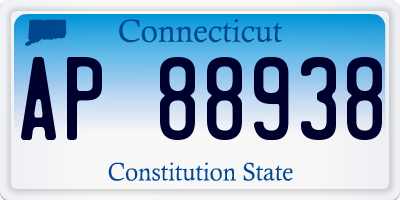 CT license plate AP88938