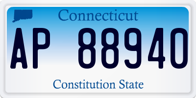 CT license plate AP88940
