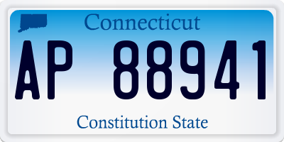 CT license plate AP88941