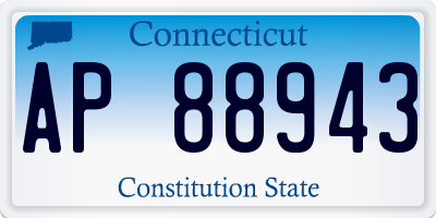 CT license plate AP88943