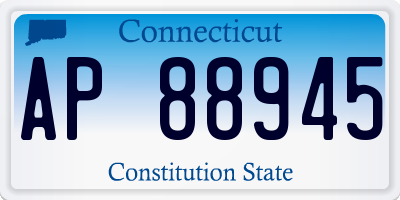 CT license plate AP88945