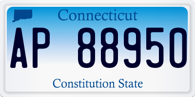 CT license plate AP88950