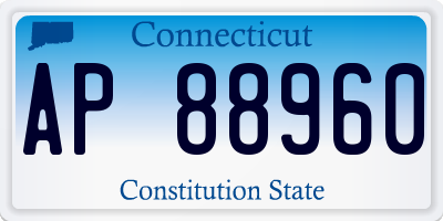 CT license plate AP88960