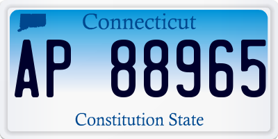 CT license plate AP88965