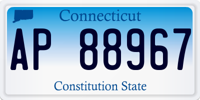CT license plate AP88967