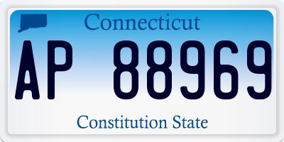 CT license plate AP88969