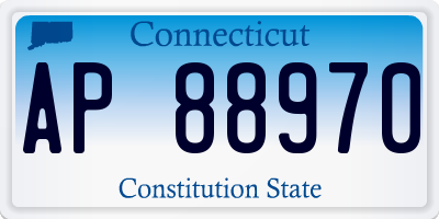 CT license plate AP88970