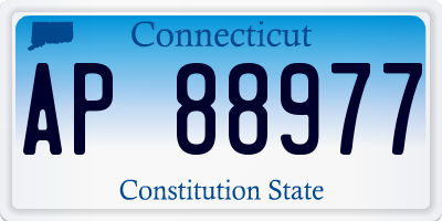 CT license plate AP88977
