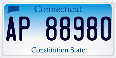 CT license plate AP88980