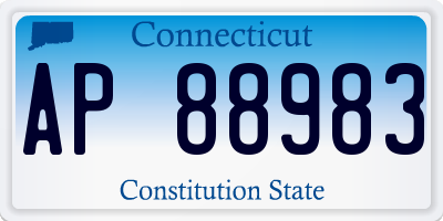 CT license plate AP88983