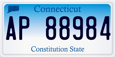 CT license plate AP88984