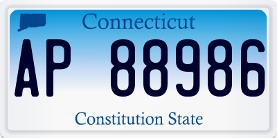 CT license plate AP88986