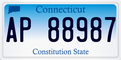 CT license plate AP88987