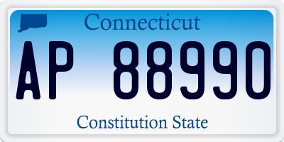 CT license plate AP88990