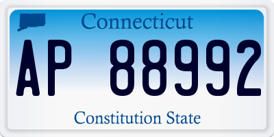 CT license plate AP88992