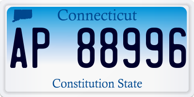 CT license plate AP88996
