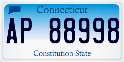 CT license plate AP88998