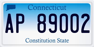 CT license plate AP89002