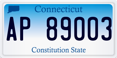 CT license plate AP89003