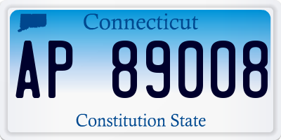 CT license plate AP89008