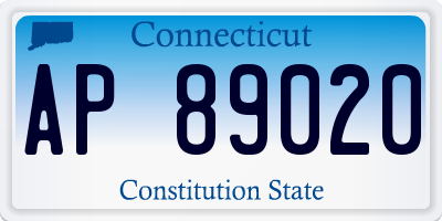 CT license plate AP89020
