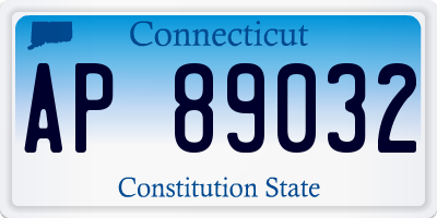 CT license plate AP89032