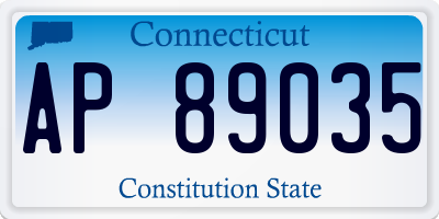 CT license plate AP89035