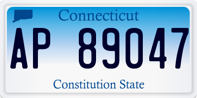 CT license plate AP89047