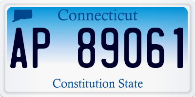 CT license plate AP89061