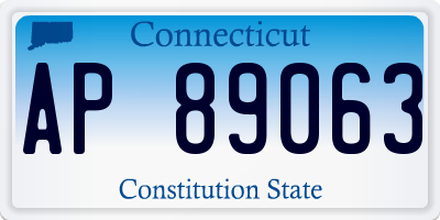 CT license plate AP89063