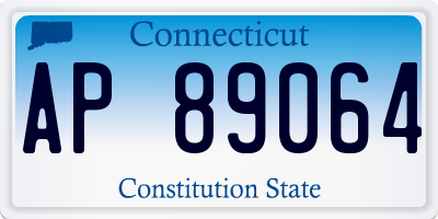 CT license plate AP89064