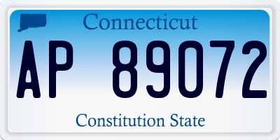 CT license plate AP89072
