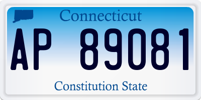 CT license plate AP89081