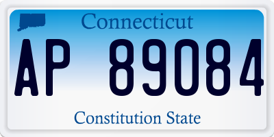 CT license plate AP89084