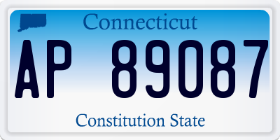 CT license plate AP89087