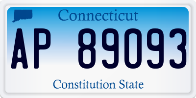 CT license plate AP89093