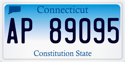 CT license plate AP89095