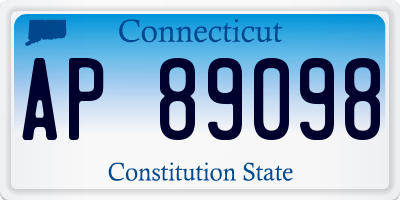 CT license plate AP89098