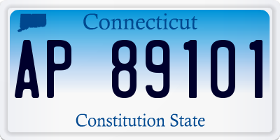 CT license plate AP89101