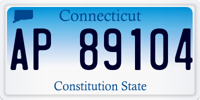 CT license plate AP89104