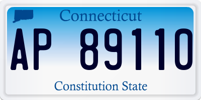 CT license plate AP89110